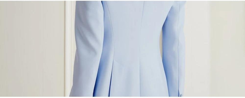 Women Tailored Professional Blazer Trousers Slim Cut Daily Workplace Business Wear