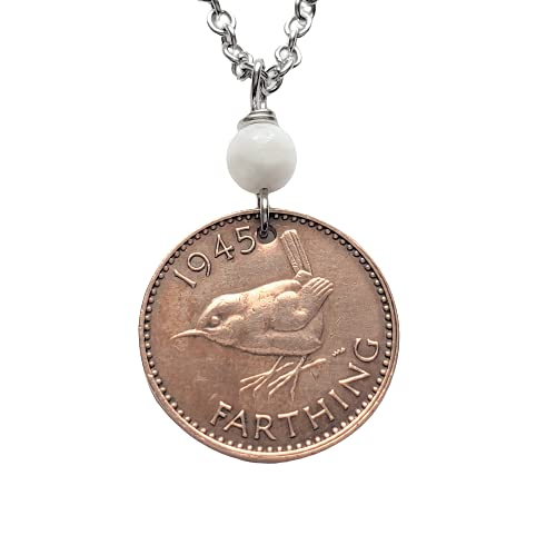 Bird Coin Necklace with Moonstone 