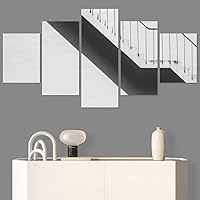 SIGNWIN 5 Panel Canvas Wall Art Abstract Colorful Hallway Industrial Lights Modern Artwork for Home Decorations Ready to Hang - 60