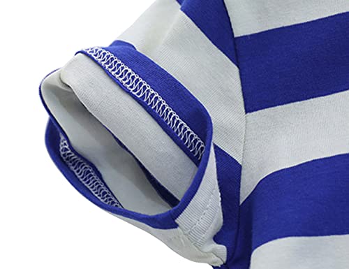 DINGDONG'S Kid Boys Girls Summer Crewneck Casual Striped Short Sleeve Tshirt Tops3