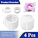 4 pcs White Plastic Low Point Drain Seals/Caps with Sealing Ring & Teflon Tape Compatible with RV, Camper, Travel Trailer 1/2 Inch Hot & Cold Water Lines, Fit for Pex Pipe/Tubing Fittings