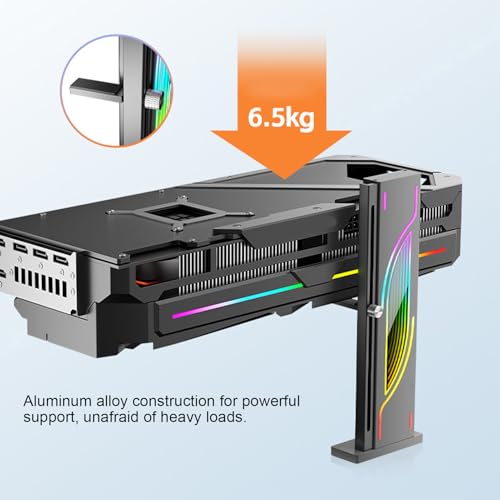 Soporte Ajustable RGB para Tarjeta Gráfica con Base Magnética miniatura 6