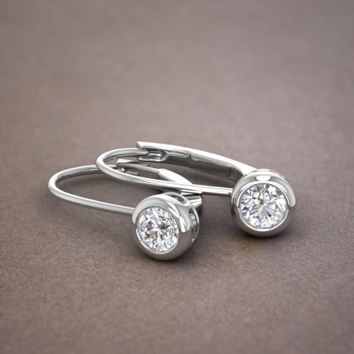 0.40 Carat Diamond Lever-back Drop Earrings in 14K Gold4