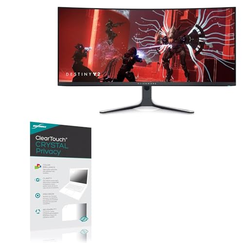 BoxWave Screen Protector Compatible with Alienware Curved PC Gaming Monitor AW3423DW (34 in) - ClearTouch Crystal Privacy (2-Pack), Privacy Screen Protector Flexible Film Clear