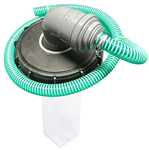 FN-Technik IBC lid filter, rain water filter cover, DN 225 HT DN 75 felt, HT DN 75: bend DN 75 hose, 32 mm