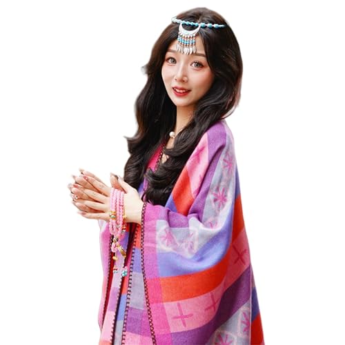 Poncho chal de primavera elegante con capa decorativa premium para mujer modelo A J 2