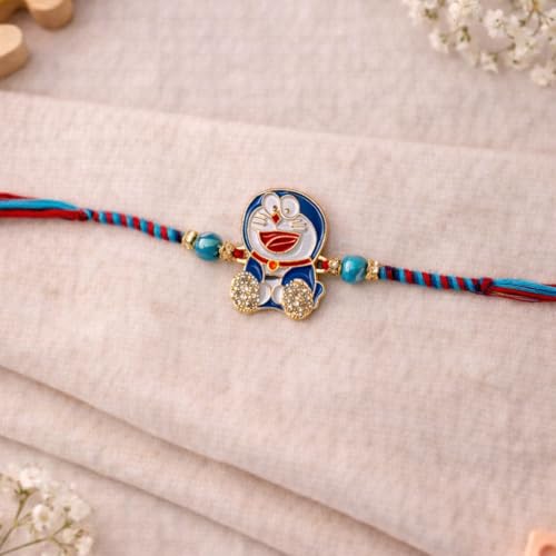 Image of I Jewels Designer Cartoon Kids Rakhi with Roli Chawal and Rakshabandhan Card for Brother /Boys /Bhai /Bhaiya (R499)
