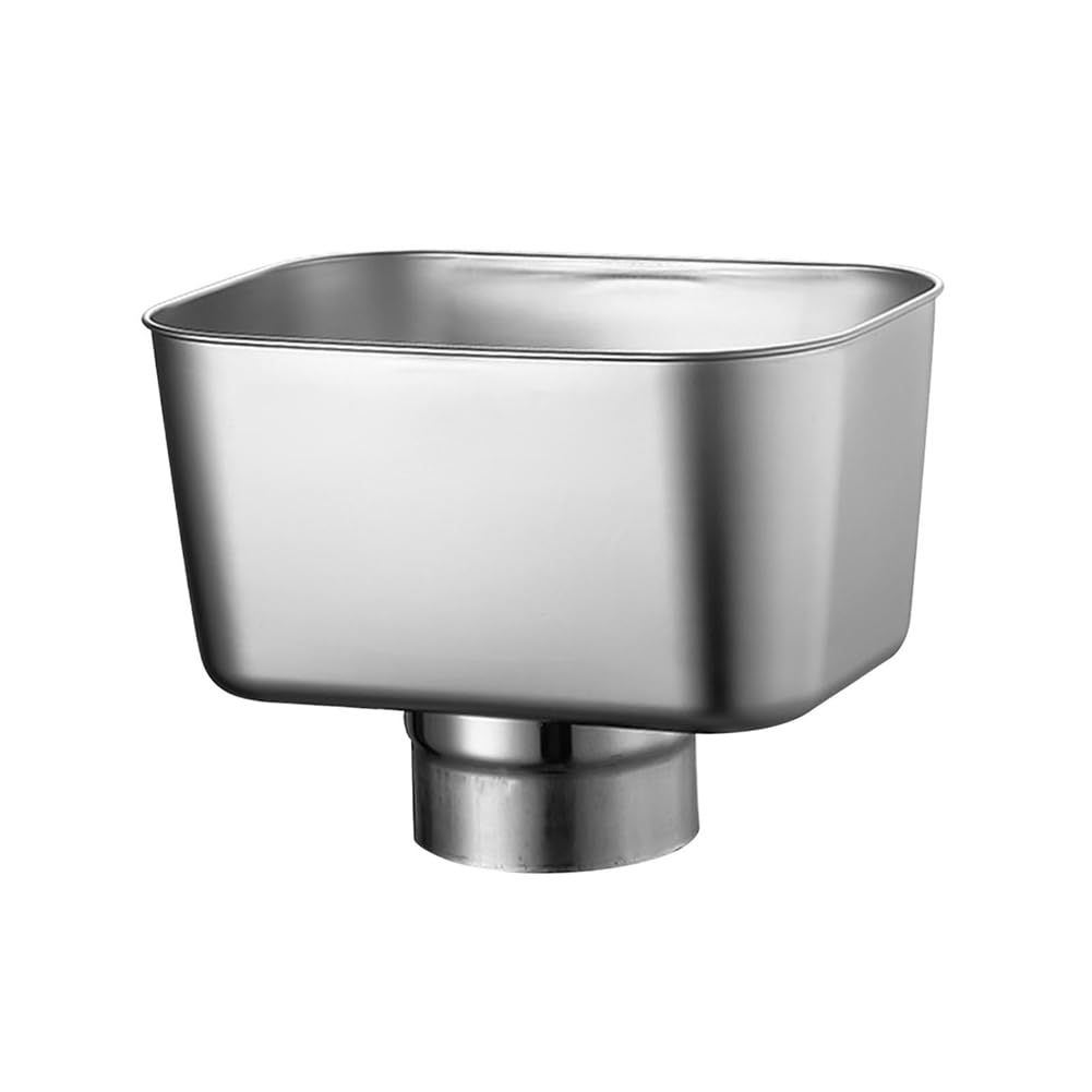 Deechate Stainless Steel Gutter Downspout Adapter Rainwater Gutter Connector Replacement Drainage Connector
