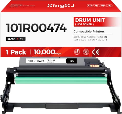 Image of 101R00474 Drum Unit (Not Toner)Black 1-Pack High-Yield Replacement for Xerox 3260 3215 Image-Drum Compatible for Xerox Phaser 3260 3052 3260DI 3260DNI WorkCentre 3215 3225 3215NI 3225DNI Laser Printer