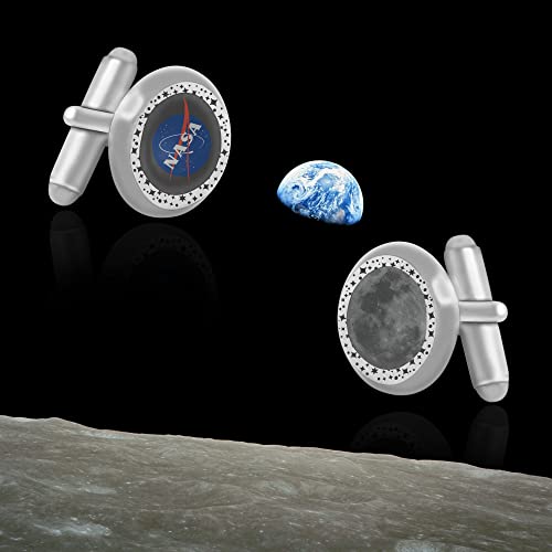Mancuernillas NASA para hombre con tarjeta artesanal miniatura 3