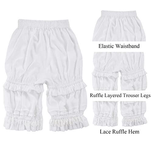Lsyyskb Women Bloomer Victorian Steampunk Bloomers For Women Teen Girls Ruffled Lace Pumpkin Short Pantaloons Underdress #TOP1