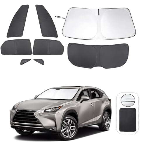 TINGLU Window Shades 8PCS for Lexus NX300h/NX300/NX200t 2015-2021 Accessories Car