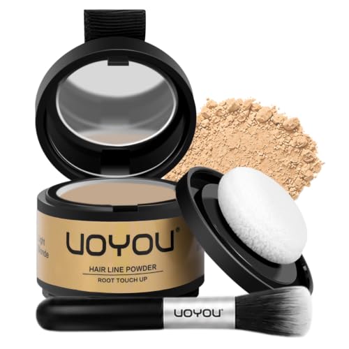 Image of Hairline Powder Light Blonde Root Touch Up, Instantly Conceals Hair Loss, Gray Root Cover Up Powder for Thinning Hair Men & Women, Water & Sweat Resistant, Includes Brush (Light Blonde)