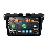 SXAUTO Car Stereo For Mazda CX-7 (2008-2015) Android 16 IPS - 4G+64G - Wireless CarPlay/Android Auto - Rear Camera - 9 Inch 2 Din - DAB Steering Wheel Fast-boot DSP Bluetooth Dual Band WIFI