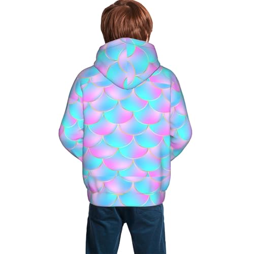 Purple Dragon Scales Kid Hoodies Boys Sweatshirts Girls Pullover with Pocket4
