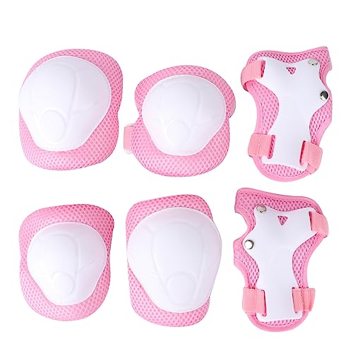 NULYLU Children's Skateboard Protective Kit Elbow Wrist Kneepads Set for Skating Cycling Boys Girls