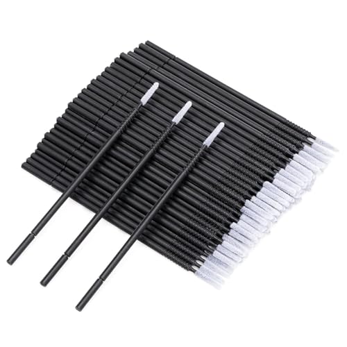 200 Pcs Micro Brushes Black Micro Applicator Brushes With Longer Tips Disposable Mascara Wands Disposable Lip Wands Eyelashes Extension Applicators for Eyeliner Cleaning Makeup Application
