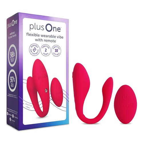 plusOne Flexible Wearable Vibrator with Remote - Hands-Free & Waterproof: retailer-supplied image