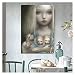 CBYLDDD Arte de la Pared Decoración para el hogar Nicoletta Ceccoli Lienzo Muñeca Muñeca Imagen Moderna Cuento de Hadas Mundo Imprimir Dibujos Animados Modular Cartel Dormitorio 16x24in Sin Marco