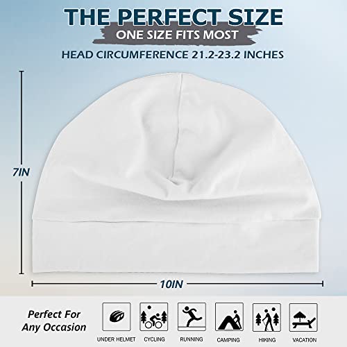 Image of Headshion Cotton Skull Caps for Men Women,2-Pack Lightweight Beanie Sleep Hats Breathable Helmet Liner