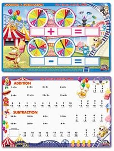 Addition/Subtraction Spinner Mat, Add/Subtract, Assorted