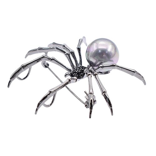 Preisvergleich Produktbild Blue Vessel Spinnenbrosche künstliche Perle Brosche Nadel Anstecker Anstecknadeln Geschenk SchmuckSchmuck Zubehör (B)