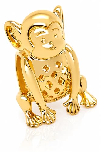 Abalorio de mono JEWELLBOX de oro de 18K para pulsera