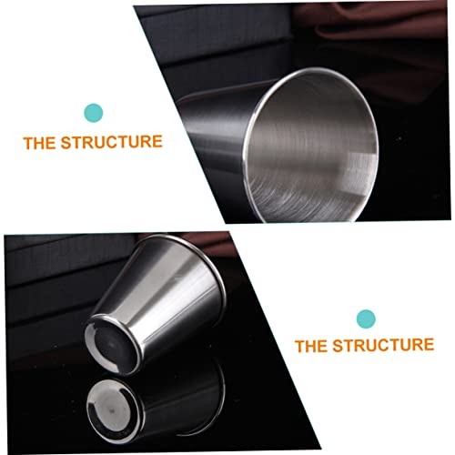 BESTonZON Copo De Água De Aço Inoxidável Copo De Tequila Canecas De Café Copo De Vidro Portátil Copo