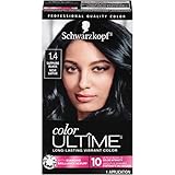 Schwarzkopf Color Ultime Hair Color, 1.4 Sapphire Black, 1 Application - Permanent Black Hair Dye for Vivid Color Intensity and Fade-Resistant Shine up to 10 Weeks