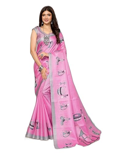 Image of Yashika Women's Sarees Women's Combo Art Silk Printed Saree With Unstitched Blouse Piece |saree for Women | saree combo | New Sari | Saree Pack Of 3