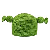 Amamcy かわいい野球帽 耳付き 男の子用 グリーンピークキャップ バケットハット ドッカーキャップ 面白いコスチュームキャップ フィッシャーマンハット, グリーンニット帽 2(2-6歳), One Size