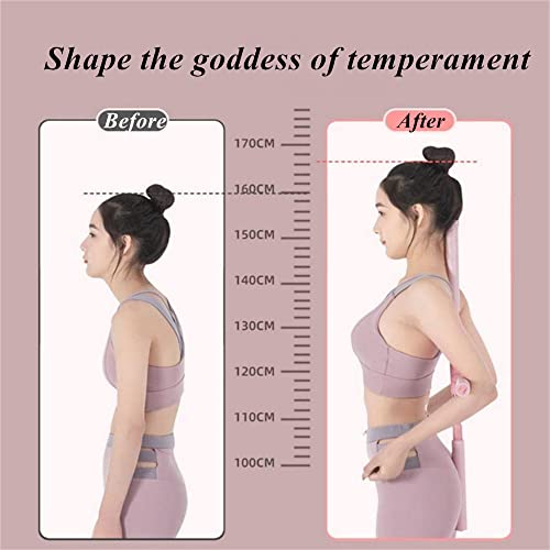 Foto von YGMXZL Bodybuilding Yoga Pilates Stick,Rücken Stretching Stick,Yoga Stick Buckel Korrekturstab für Erwachsene und Kinder zur Linderung von Rücken Schmerzen (grün)