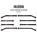 INJORA High Clearance Front 4 Links Set for SCX24 C10 JLU Bronco Base Camp Axial 1/24 RC Crawler Car, 8PCS（Black）