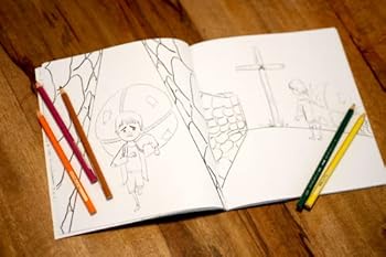 Paperback Little Pilgrim's Big Journey: Coloring Book Set (Includes Fold-Out Map and Stickers) Book