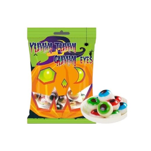 Fusion Select Halloween Gummy Candy Spooky Gummies Candy Food Snacks - Creepy Party Bag Favors For Trick Or Treat - Scary Novelty Chewy Bites (Eyeballs Gummy)