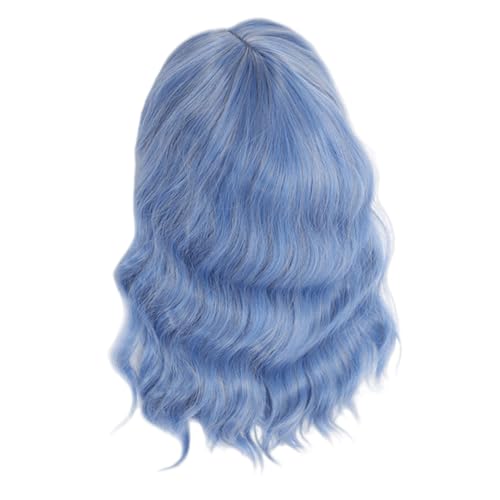 LALADEFIEE Short Wavy Bob Wig for Women Shoulder Synthetic Heat
