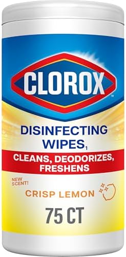 Clorox Disinfecting Cleaning Wipes, Bleach Free, Crisp Lemon, 75 ...