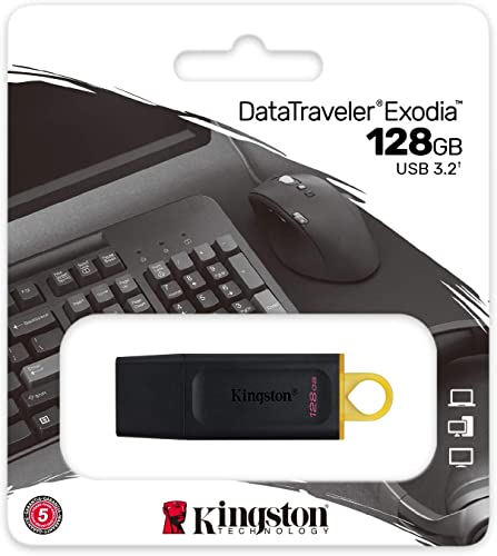 Kingston DataTraveler Exodia 128GB USB 3.2 Flash Drive (DTX/128GBCR) - Thumbnail 6
