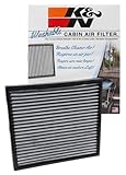 K&N Cabin Air Filter: Premium, Washable, Clean Airflow to your Cabin Air Filter Replacement: Designed for Select 2003-2015 CADILLAC (CTS-V, CTS, STS, SRX, STS-V), VF2043