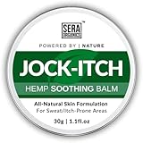 Jock Itch Antifungal Cream - Tea Tree Oil & Hemp Anti Fungal Cream for Groin, Thigh, Skin & Body – Extra Strength Herbal Moisturizer for Itchy Skin Soothing– for Men & Womens – 30g Sera Organics