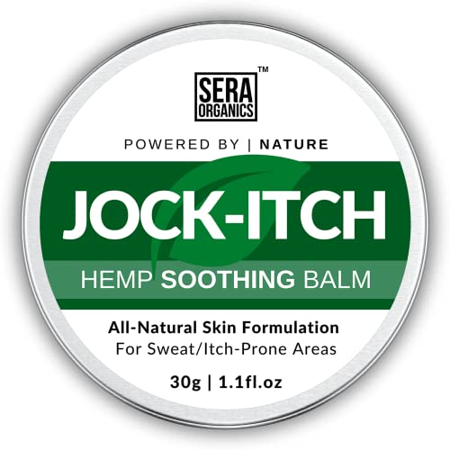 Jock Itch Cream Antifungal for Men – Natural Anti Fungal Cream for Groin, Thigh, Skin & Body – Anti Itch Sweat Rash Balm with Tea Tree, Hemp, Shea & Eucalyptus – 30g by Sera Organics UK