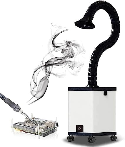 Solder Fume Purifier with Adjustable Airflow, Suitable for Anti-Static Soldering Stations, Manual Soldering, and Soldering Irons.