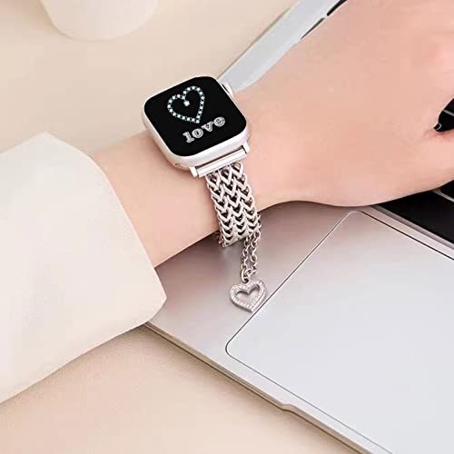 Kagerbends Women Starlight 38/40/41Mm Smartwatch Bands Compatible With Apple Watch Band Girl Stainless Steel Braided Lovely Chain Dressy Wristbands For Iwatch Series Se 8 7 6 5 4 3 2 1 Gift For Women #TOP3