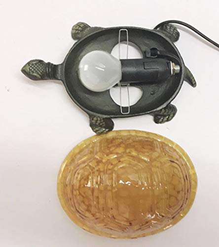 Brown Glass Turtle Night Light，Huimeiju,Animal Night Light Study Balcony Garden Corner Lighting #TOP5