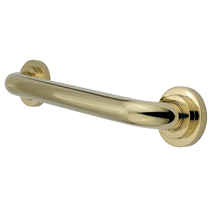 Kingston Brass DR414162 Designer Trimscape Manhattan Decor 16-Inch Grab Bar with 1.25-Inch Outer Diameter, Polished Brass