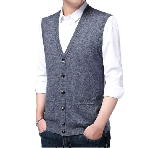 Men's V-Neck Retro Knitted Cardigan Sleeveless Casual Daily Business Knitted Vest