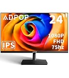 ADPOP 24 Inch Computer Monito IPS Screen FHD 1080p PC Monitor 75hz Built in Speakers, 5ms Low Blue L
