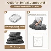 EHEYCIGA Hundebett Grosse Hunde Waschbar, 119x73cm, XXL Hundekissen Flauschig für große Hunde, Kuschelig Umkehrbare Hundematte mit Kunstpelz und Kunstleinen, Dunkelgrau – Ansicht 5