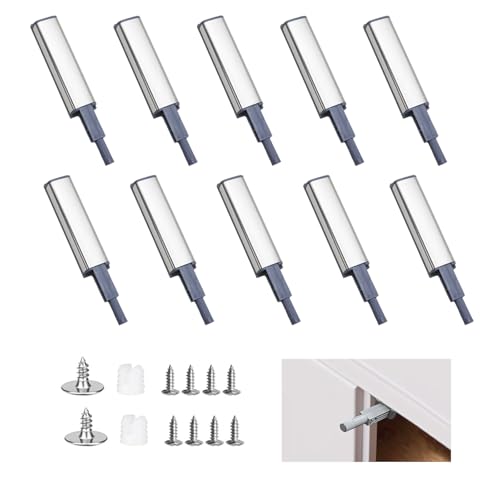 WOUYTPE 10 Pezzi Push Pull per Ante, Push Pull Ante Sistema, Apertura a Pressione Ante Chiusura, per L'ufficio, la Casa e Altre Esigenze di Commutazione (Montaggio a Scomparsa)