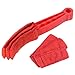 sourcing map Magasin Plumeau Brosse Outil Nettoyage avec 1 Extra Microfibre Manchons pour Fenêtre Magasins, Climatiseurs, Ventilateurs Plafond, Rouge